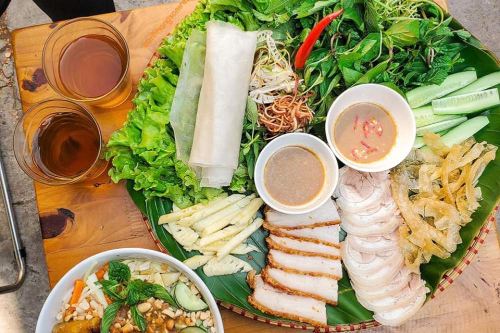 Rouleaux de galette de riz au porc, Danang Vietnam